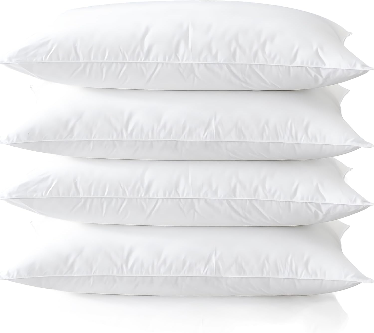 Acteb Medium Support Bed Pillows Standard Size Set of 4 Pack for Sleeping 20"x26", Hypoallergenic Skin Friendly Down Alternative Filling…