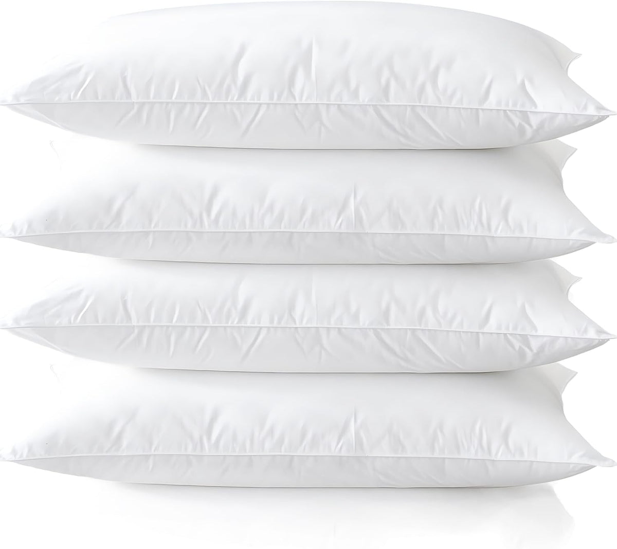 Acteb Medium Support Bed Pillows Queen Size Set of 4 Pack for Sleeping 20"x30", Hypoallergenic Skin Friendly Down Alternative Filling for…