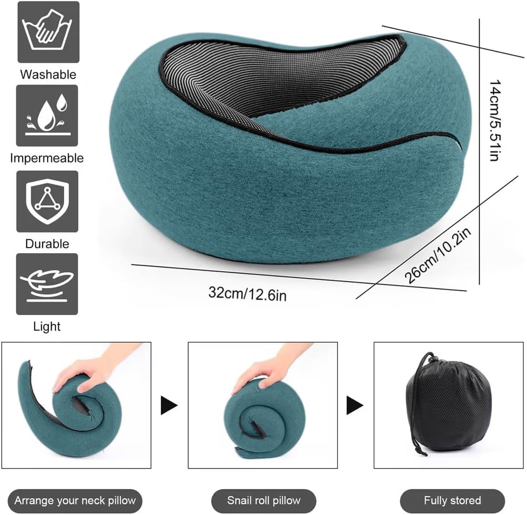 WEERSHUN Travel Pillows for Airplanes,2024 New Travel Pillow, Travel Neck Pillow Airplane Memory Foam Travel Pillow Neck Pillow for…