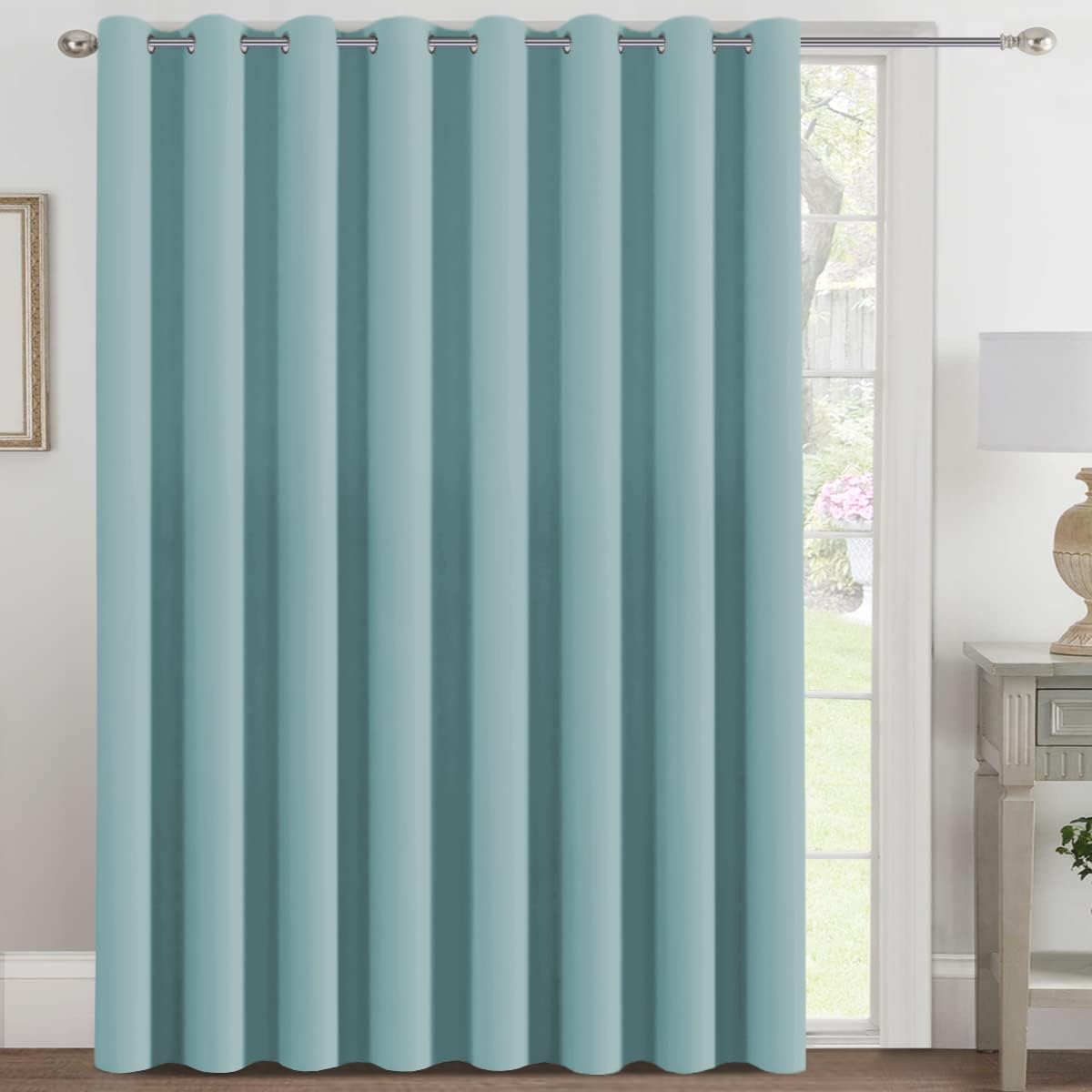 H.VERSAILTEX Blackout Patio Curtains 100 x 108 Inches for Sliding Door Extral Wide Blackout Curtain Panels Thermal Insulated Ro…