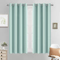 Yakamok Room Darkening Grommet Window Drapes Thermal Insulated Light Blocking Blackout Curtains for Bedroom(52Wx54L, Aqua,2 Panels)