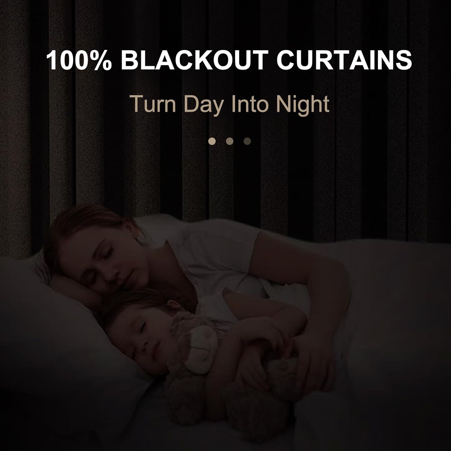 100BlackoutShield 100% Blackout Shield Linen Blackout Curtains for Bedroom 84 Inches Long, Back Tab/Rod Pocket Living Room Drapes, Thermal…