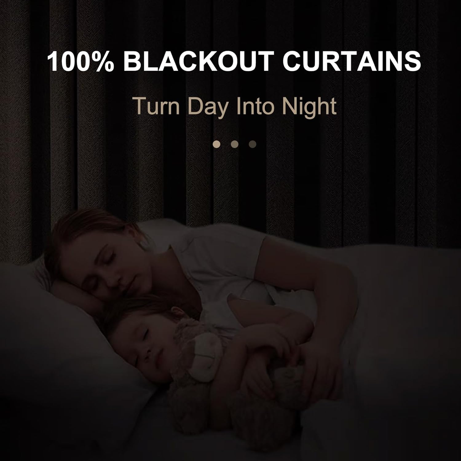 100BlackoutShield 100% Blackout Shield Linen Blackout Curtains for Bedroom 108 Inches Long, Back Tab/Rod Pocket Living Room Drapes, Thermal…
