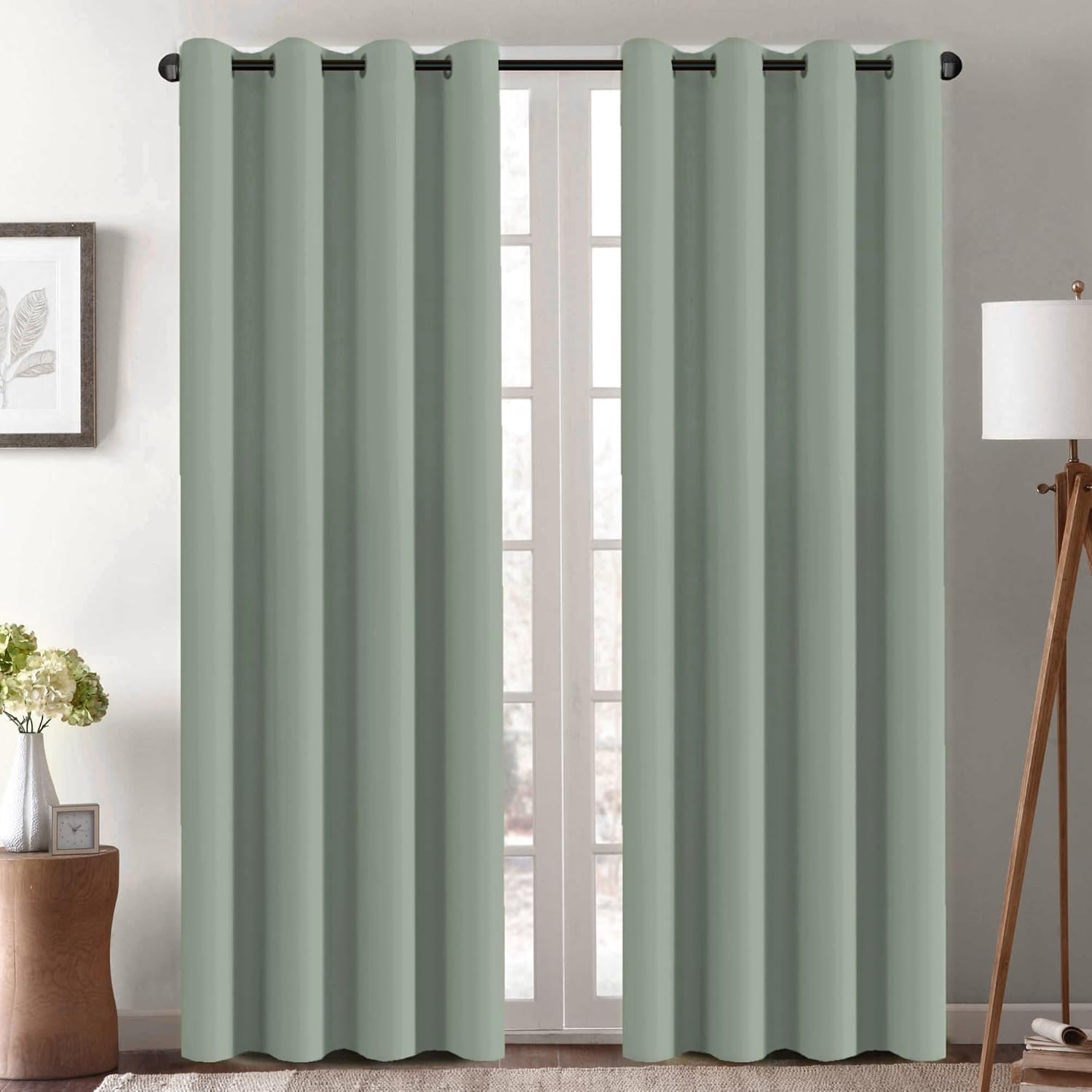 H.VERSAILTEX Blackout Curtain for Living Room Thermal Insulated Window Treatment Curtain Extra Long 108 inch Length Energy Savi…