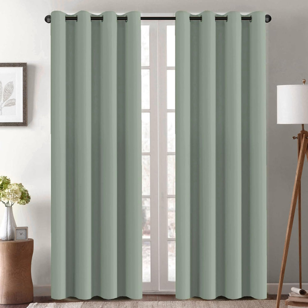 H.VERSAILTEX Blackout Curtain for Living Room Thermal Insulated Window Treatment Curtain Extra Long 96 inch Length Energy Savin…