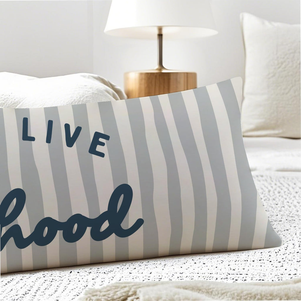 Long Live Boyhood 20x54 Body Pillow Cover for Boys Room Nursery, Boy Nursery Decor, Kids Playroom Decor, Trendy Retro Blue Boyhood…