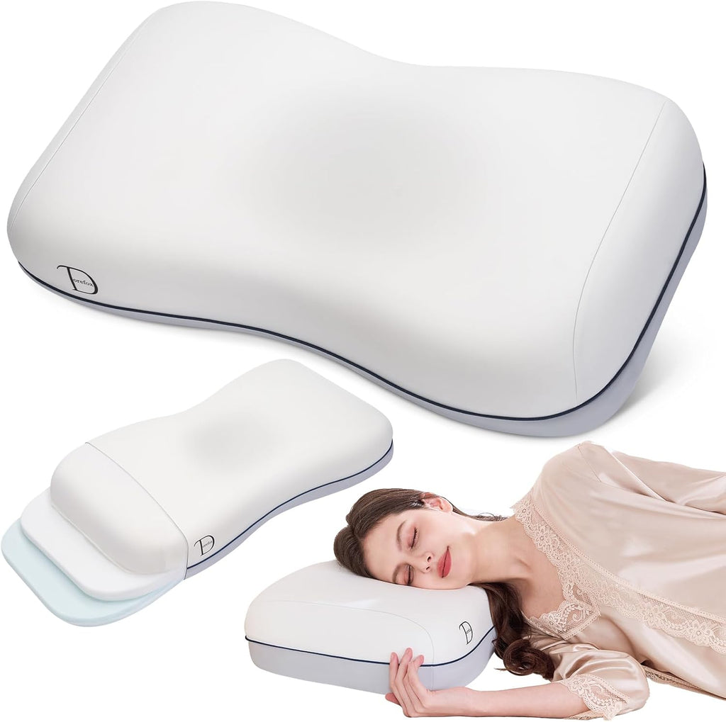 CosBed Cervical Neck Pillow for Neck Support, Adjustable Memory Foam Pillow with Customizable Height and Firmness for Side, Back, Stomach a…