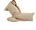 HKMR Fluffy Faux Rabbit Fur Body Pillow, Memory Foam Pregnancy Pillow for Side Sleep Body Pillow,20x54 Long Pillow for Adults-Tapue 2…