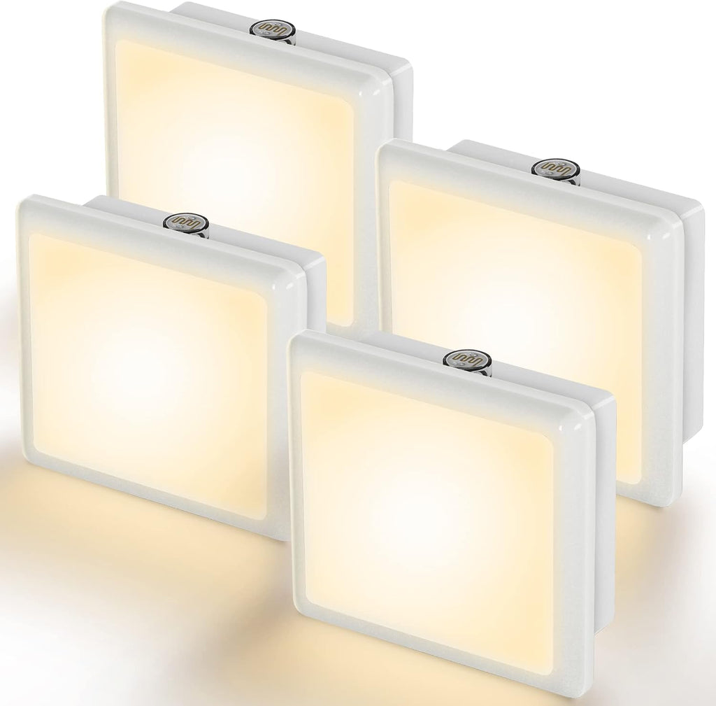 JandCase Night Light, 4 Pack Night Lights Plug into Wall with Auto Light Sensor, 3000K Warm White Nightlight Plug in, LED Night Lights…