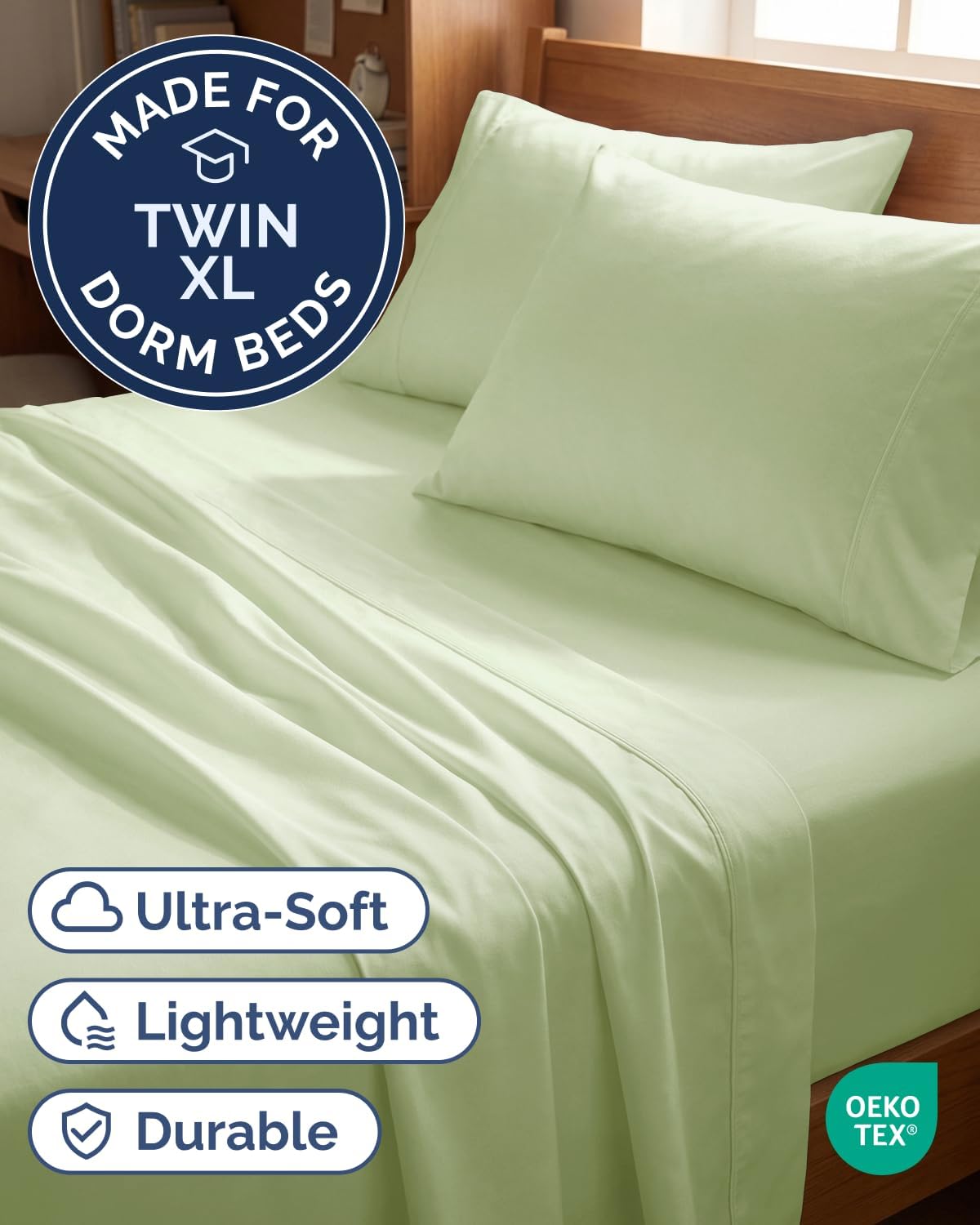 Twin XL 4 Piece Sheet Set - Comfy, Breathable & Cooling - Soft Hotel Luxury Bedding for Women, Men, Kids, Teens and Children - 1 Flat & 1…