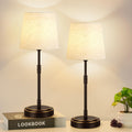 Cordless Table Lamps Set of 2 – Battery Operated Lamp with 7500mAh Rechargeable Battery, Stepless Dimmable Oil-Rubbed Bronze Lamp…