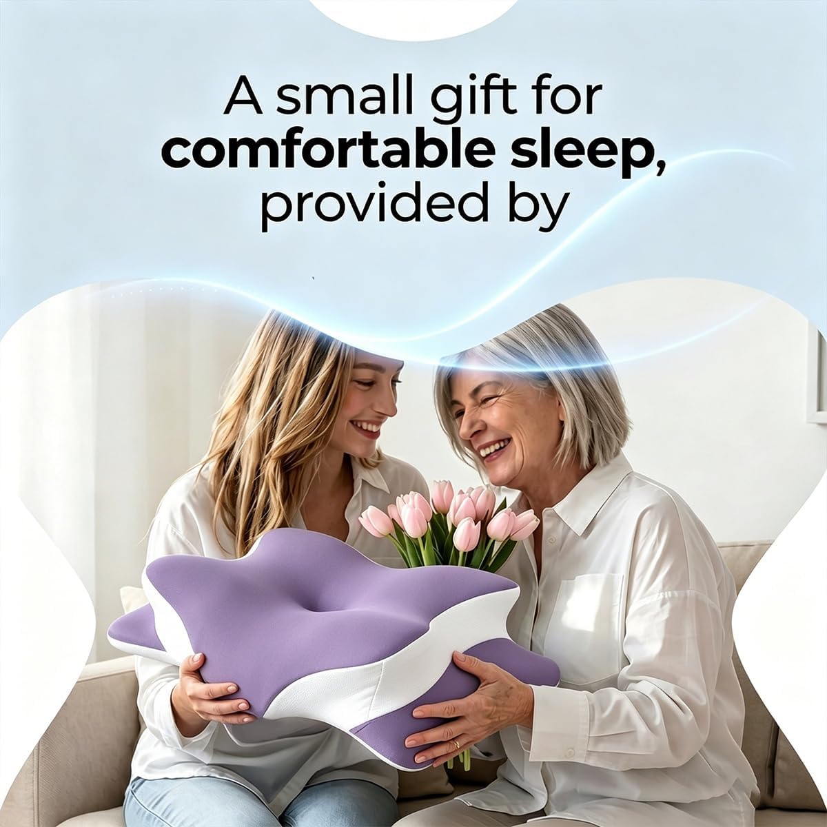 WKEFF Cervical Pillow for Neck, Hollow Design Odorless Memory Foam Pillows with Cooling Case, Adjustable Orthopedic Bed Pillow for…