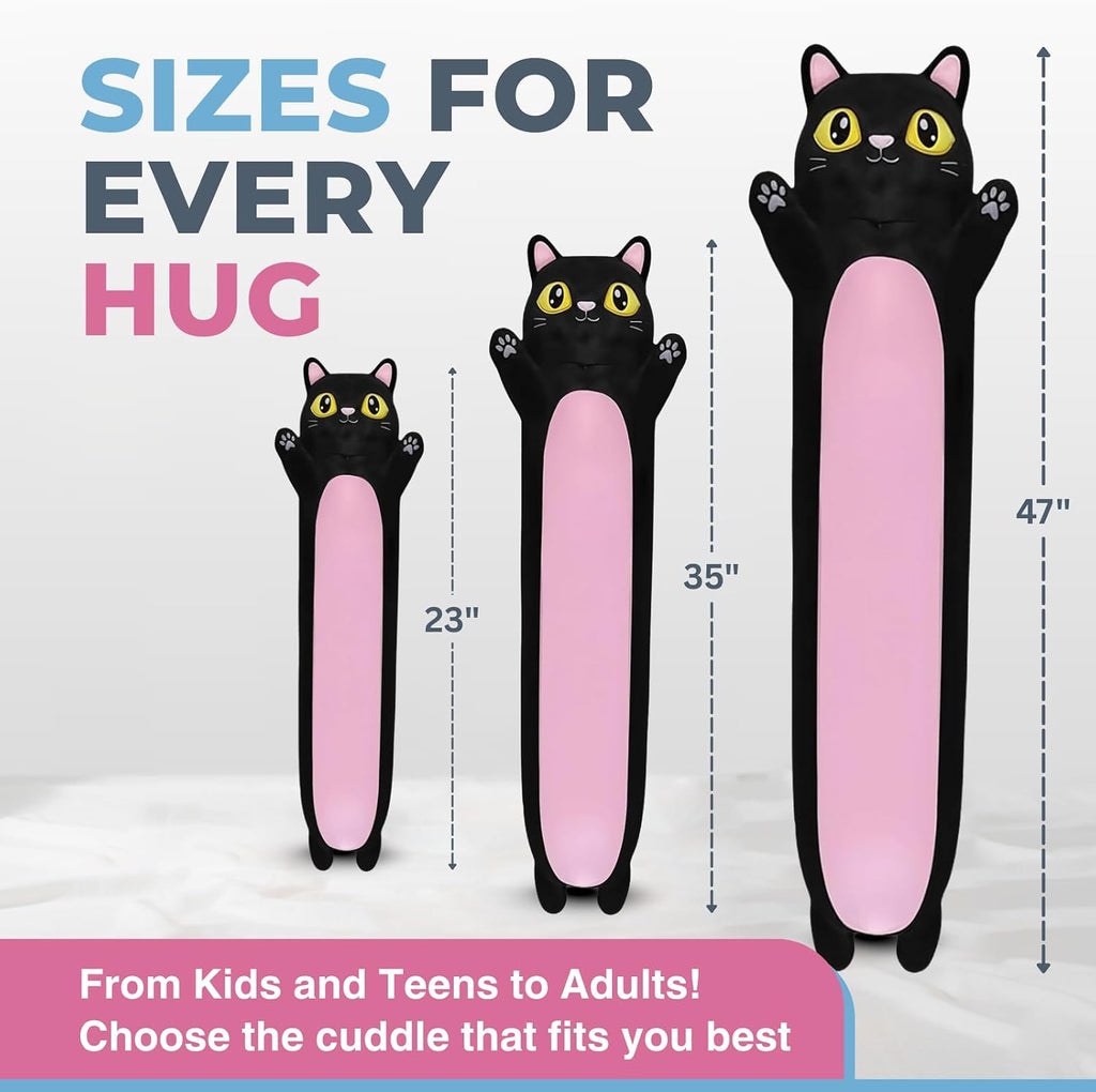 CuddlePaws Cuddle Paws Black Cat Plush Body Pillow for Kids | Long Stuffed Animal Cuddle Pillow | Soft Hugging Toy | Plushie Gift for Girls…