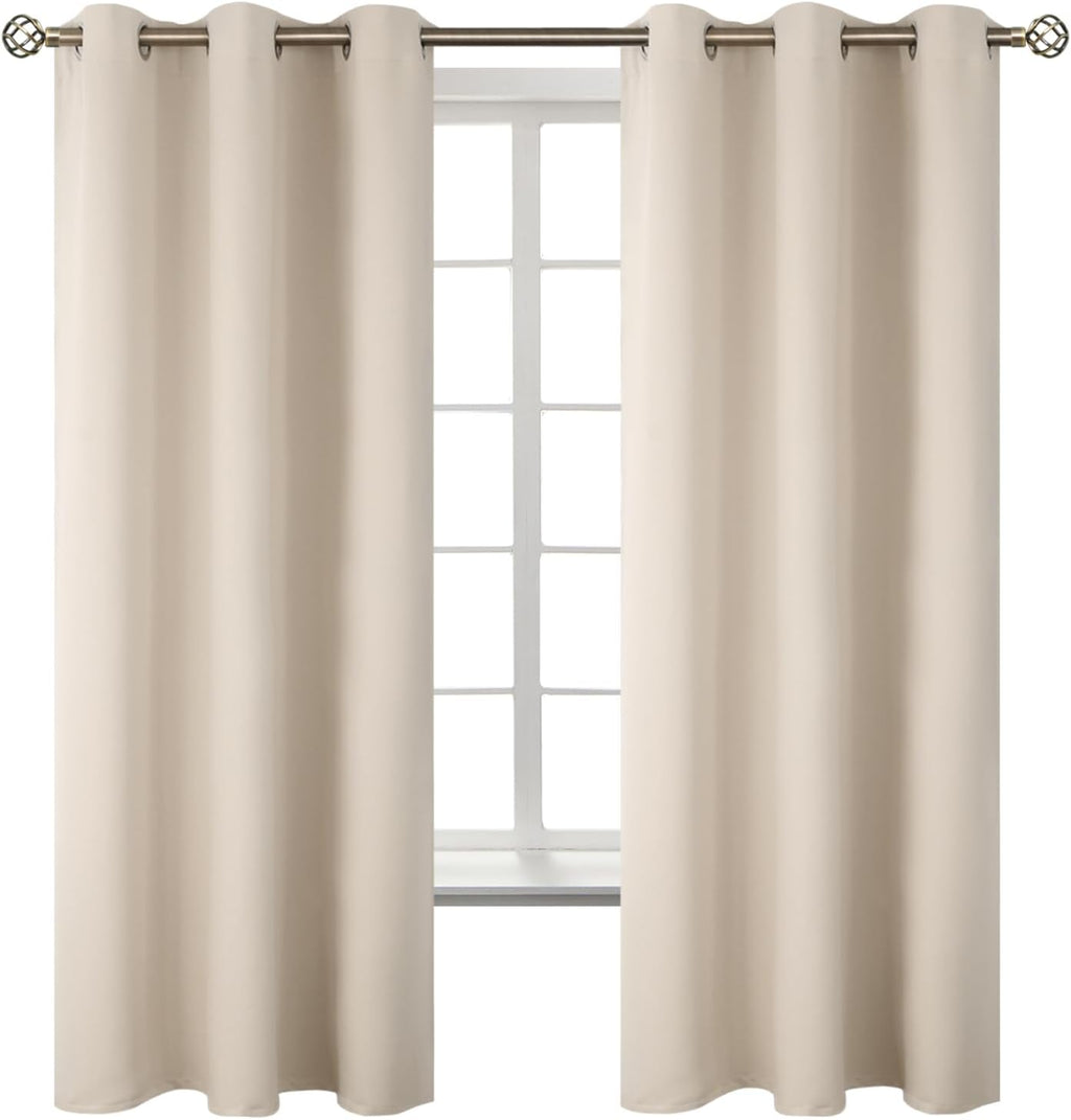 BGment Champagne Curtains 63 Inch Long - Wedding & Party Backdrop Drapes Elegant Room Darkening Thermal Insulated Window Treatments for Bir…