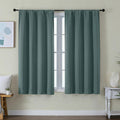 Simplebrand Ava Dark Green Short Blackout Curtains for Bedroom 54 Inches Long 2 Panels Set, Solid Thermal Insulated, Energy Saving Window T…