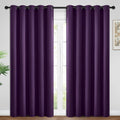 Yakamok Blackout Curtains Room Darkening Thermal Insulated Window Panels, Solid Grommet Top Drapes for Bedroom/Living Room(62Wx84L…