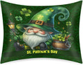 St Patrick Day Gnome 14 Satin Silk Pillowcase for Hair and Skin Pillow Cases Standard Size Soft Silk Pillow Case with Envelope Closure…