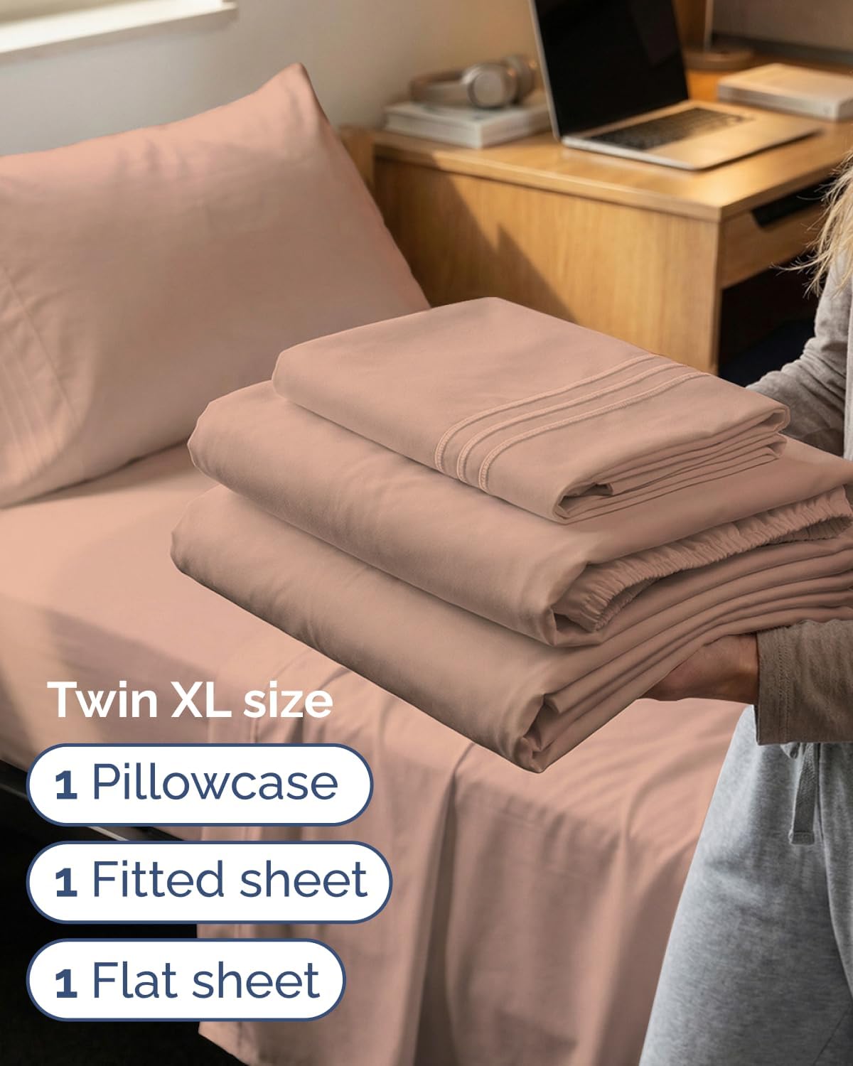 Twin XL Size 3 Piece Sheet Set - Comfy Breathable & Cooling Sheets - Hotel Luxury Bed Sheets for Women & Men - Deep Pockets, Easy-Fit…