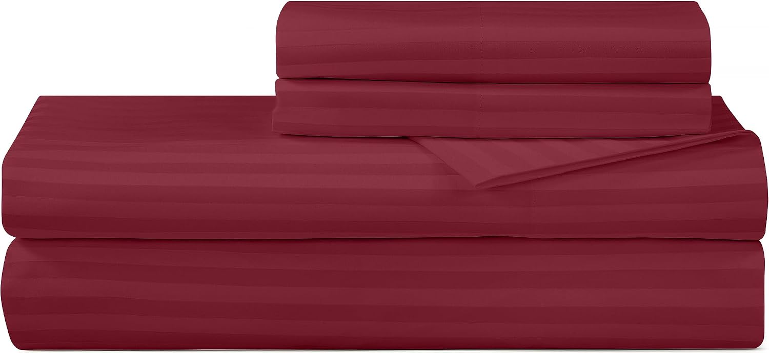 Royalelinens ROYALE LINENS 300 Thread Count 100% Long Staple Combed Cotton Printed Sheet Set - 3 Piece Twin Bed Sheets - 1 Fitted, 1 Flat &…