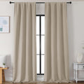 Simplebrand Biscotti Beige Blackout Curtains for Bedroom 102 Inches Long 2 Panels, Solid Thermal Insulated, Energy Saving Living Room Windo…