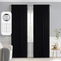 Miulee Black Back Tab Blackout Curtains 72 Inches Long 2 Panels Set for Living Room Bedroom Privacy, Halloween Rod Pocket/Pinch Pleat Therm…