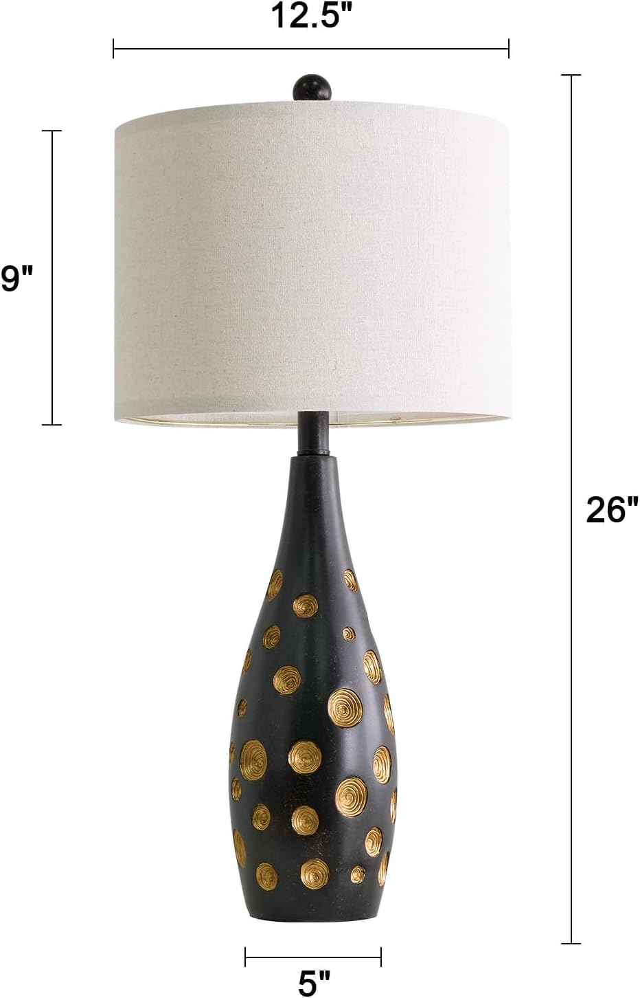 BOBOMOMO 26” Table Lamps Set of 2 for Living Room Bedroom, Modern Gold Accent Bedside Lamps with Linen Shade & Rotary Switch, Modern…
