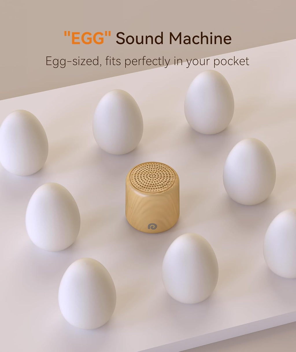Dreamegg Sound Machine for Baby&Adults - Travel Sound Machine for Sleep, Features Powerful Battery, Egg-Sized, 16 Soothing Sounds, Timer…