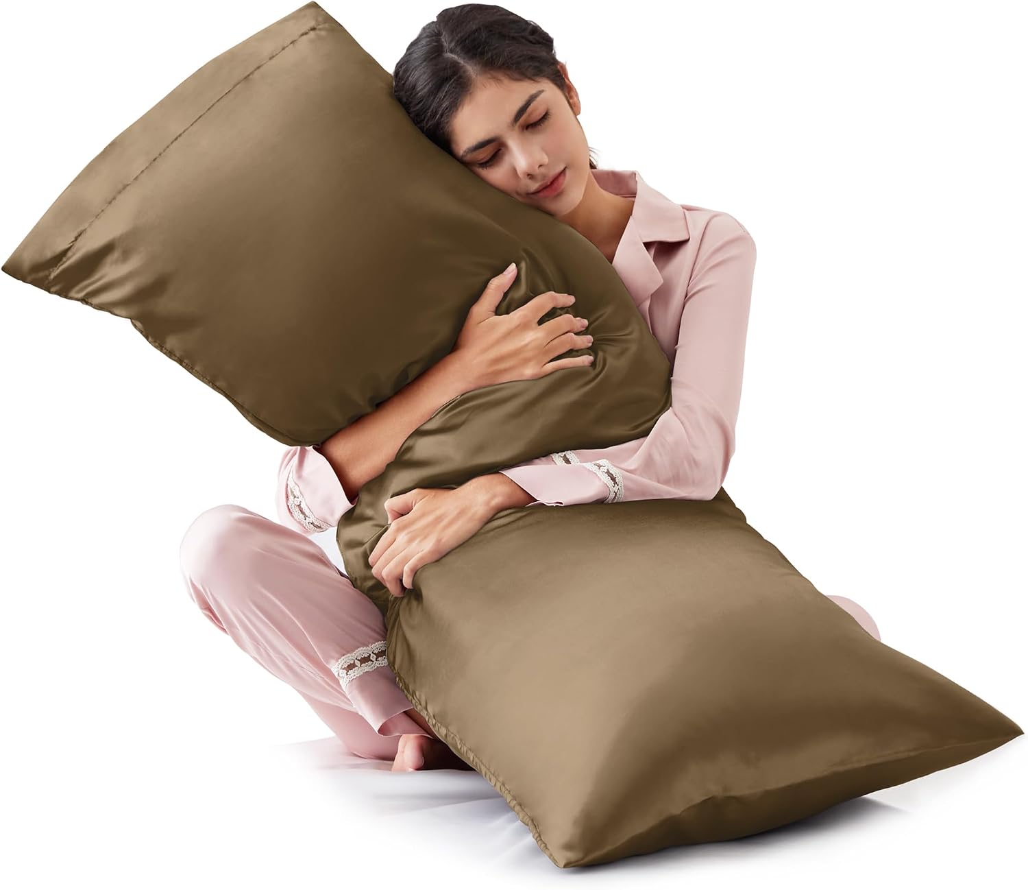 Lovescabin Love's cabin Satin Body Pillowcase 20x54, Cooling Pillow Cover for Hair and Skin, Silky Smooth with Envelope Closure, Similar to…