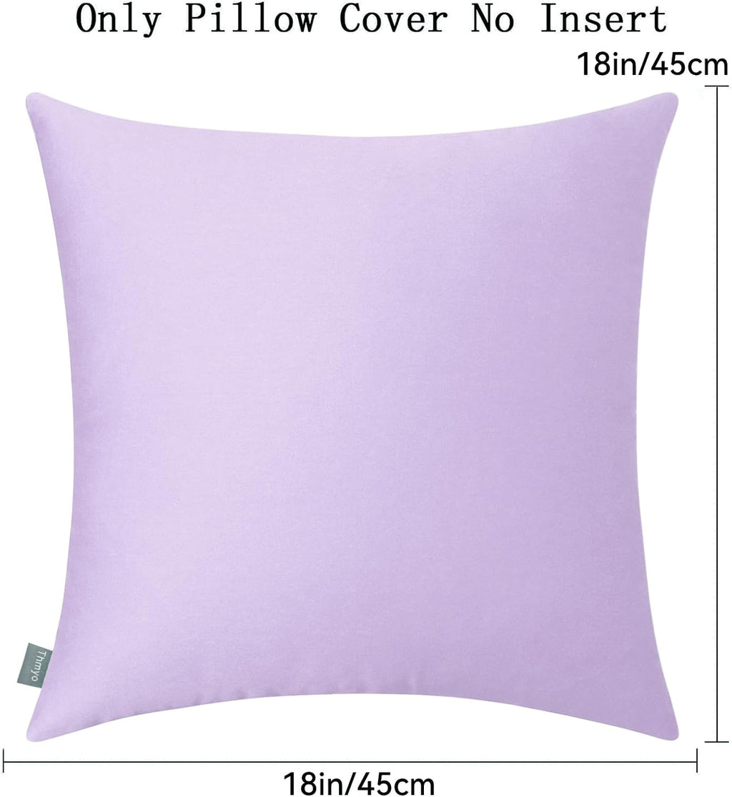 Thmyo 4-Pack 100% Cotton Comfortable Solid Decorative Throw Pillow Case Square Cushion Cover Pillowcase Sublimation Blank Pillow Covers DIY…
