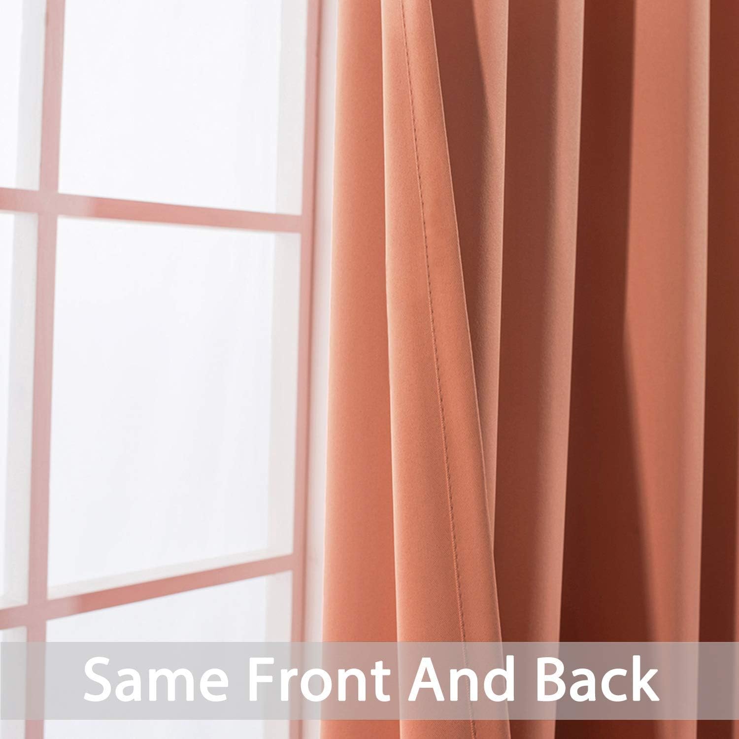 Yakamok 36 Inch Short Blackout Curtains Panels with Grommets, Room Darkening Light Blocking Window Drapes for Kitchen Bathroom,52W x 36L…