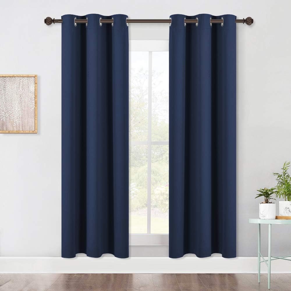 NICETOWN Living Room Blackout Draperies Curtains, Window Treatment Energy Saving Thermal Insulated Solid Grommet Blackout…