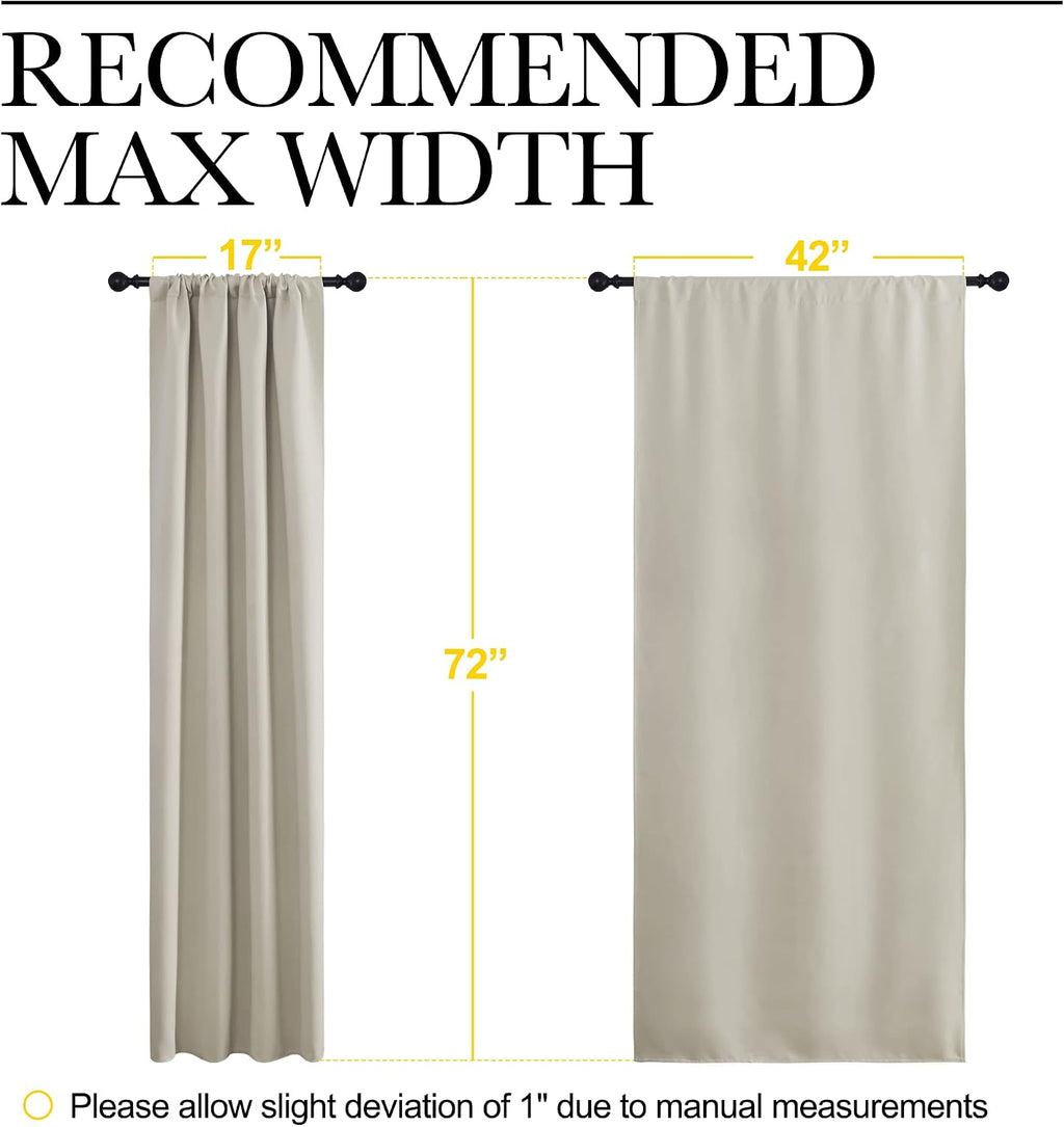 Nicetown Blackout Curtains for Living Curtains, Room Darkening Window Curtain Panels, easy maintenance Solid Thermal Insulated…