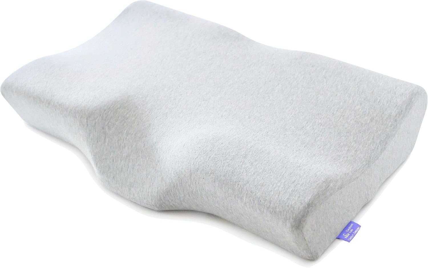 Cushionlab C CUSHION LAB Extra Dense Ergonomic Cervical Pillow for Firm Neck Support - Orthopedic Contour Pillow for Back/Side Sleeper Neck…