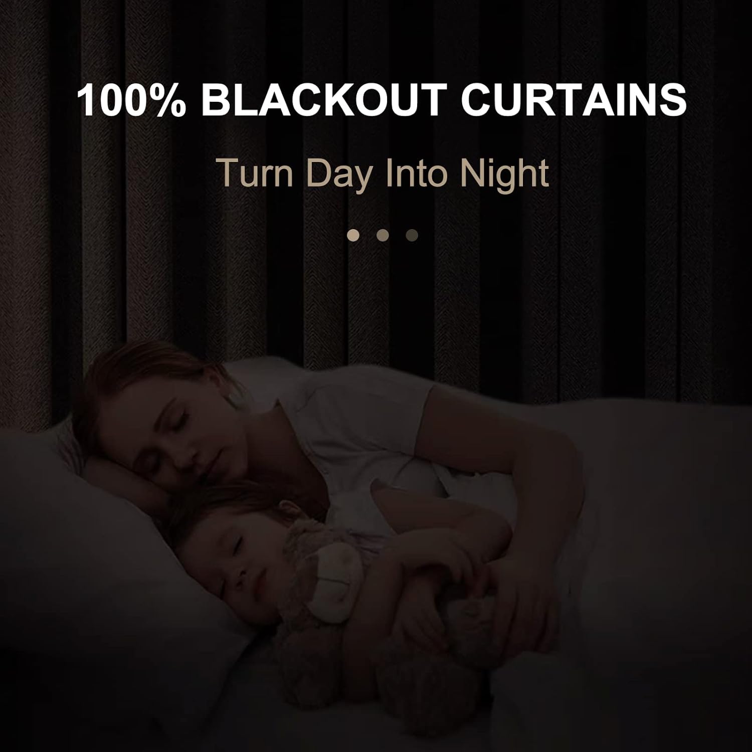 100BlackoutShield 100% Blackout Shield Linen Blackout Curtains for Bedroom 72 Inches Long, Back Tab/Rod Pocket Living Room Drapes, Thermal…