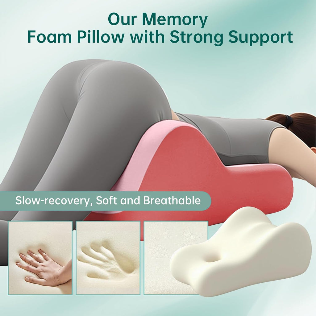 Memory Foam Wedge Pillow Intimacy Couples Pillow, Pregnant Ergonomic Contoured Position Pillow for Sleeping & Reading, Multi-Functional…