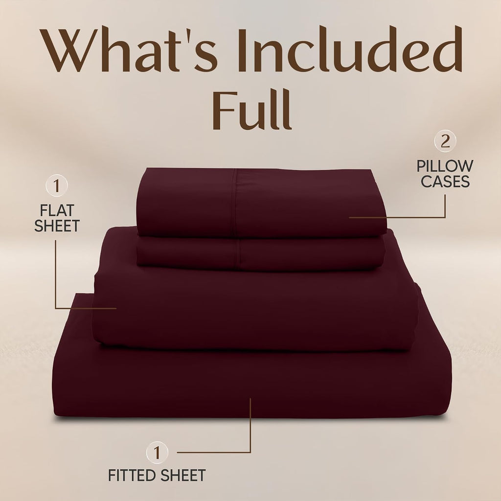 Utopiabedding Utopia Bedding Full Size Sheet Set – 4 Piece Bed Sheets, Soft and Breathable Microfiber, Includes 1 Fitted Sheet, 1 Flat Shee…