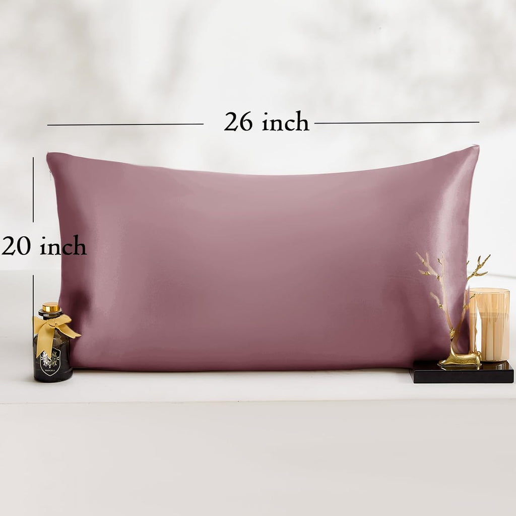 Vielit Standard Satin Pillowcase for Hair 2pc, Similar to Silk Pillow Cases, Easier comfort Than Silk Pillowcase, Gifts for Women Men, Dusty…