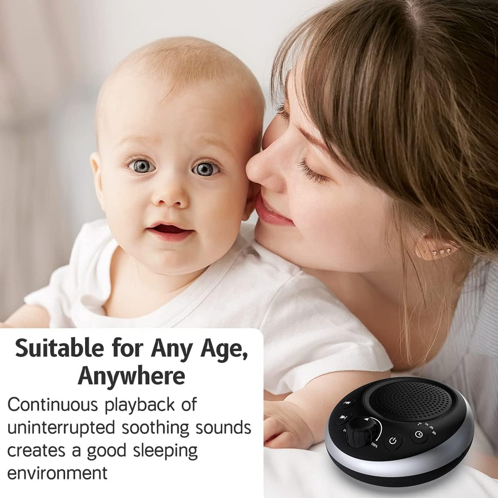 iDealSleep Rechargeable Portable Brown Noise Machine 2000mAH Large Battery Sound White Noise Machine 30 Soothing Sounds for Baby Kids Adult…