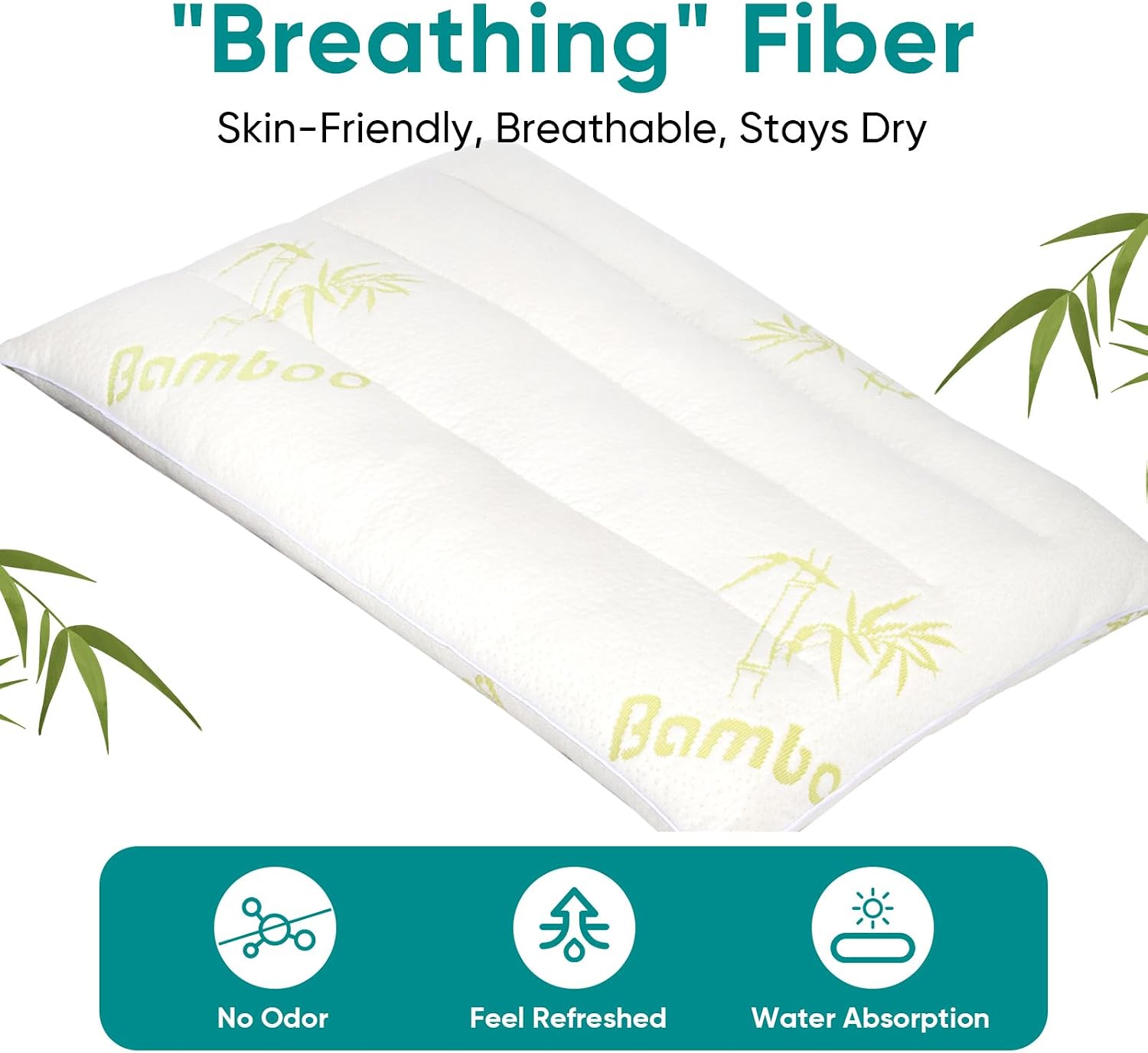 MINUPWELLHome MINUPWELL Ultra Thin Pillows, Flat Pillows for Sleeping Thin, 7D High Support 2.5 inch Height Bed Pillows for Stomach Sl…