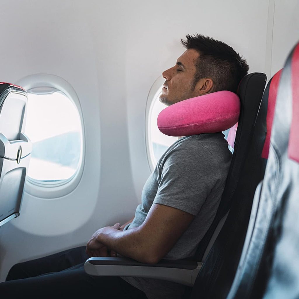 Travel Pillow Memory Foam, Comfortable Travel Neck Pillow U Shape, Support Neck and Head to Relieve Fatigue, Portable Neck Pillow…