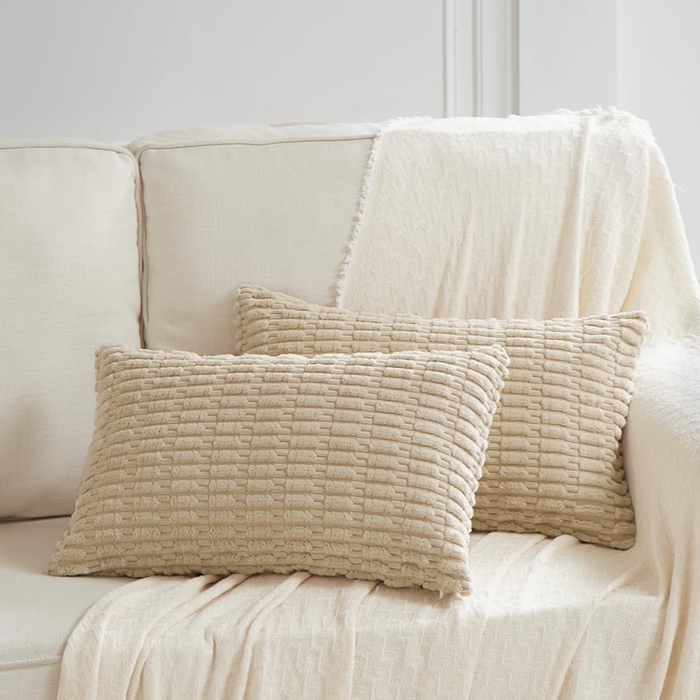 Fancy Homi 4 Packs Decorative Throw Pillow Covers for Living Room Couch Bed, Modern Farmhouse Boho Home Décor Accent Cushion Case, 20" x…