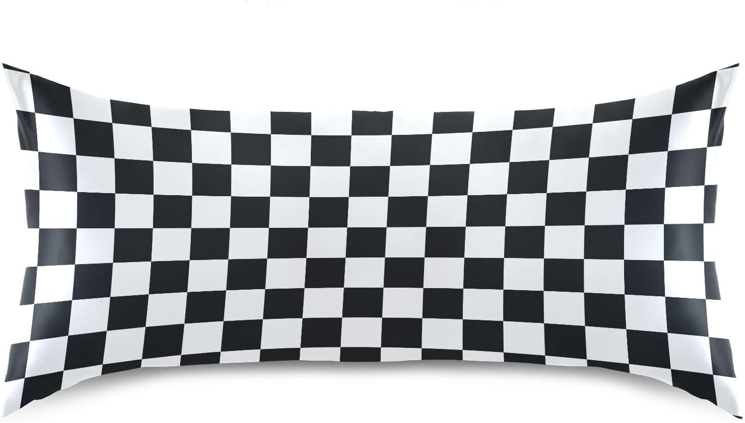 Checkerboard Plaid Print Pillow Covers Silk Pillowcase for Hair and Skin Soft and Smooth Breathable Satin Pillowcase Standard Size Pillow…