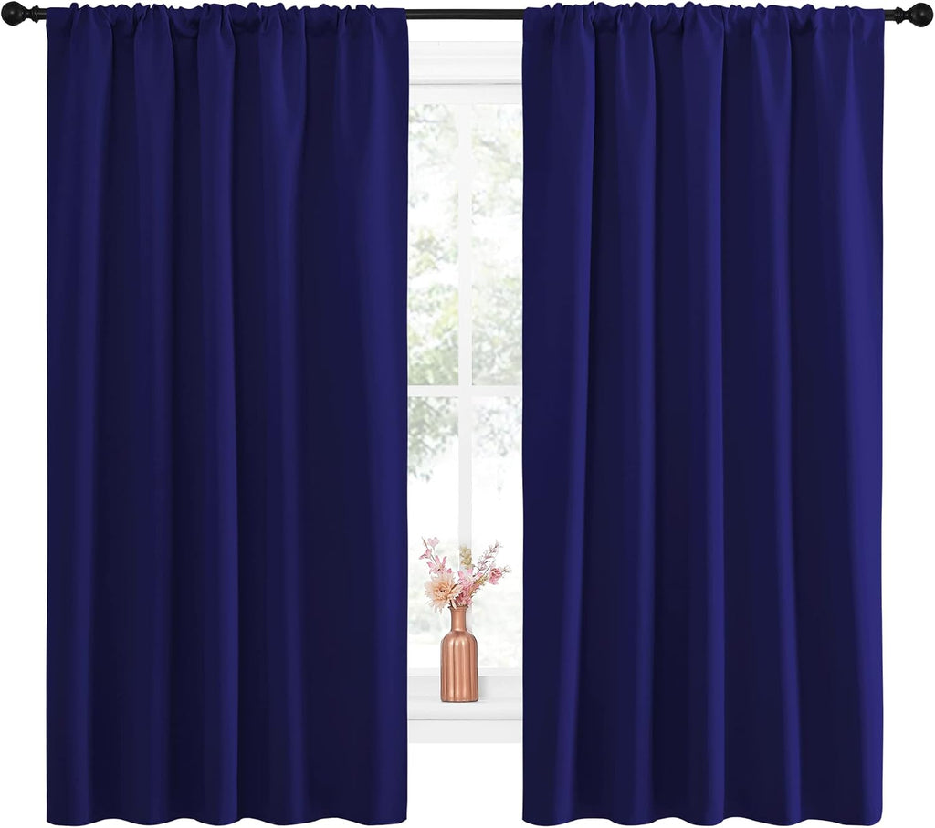 NICETOWN Curtains Blackout Draperies - Modern Design Thermal Insulated Solid Rod Pocket Top Blackout Drapes for Kid's Bedroom, Window…
