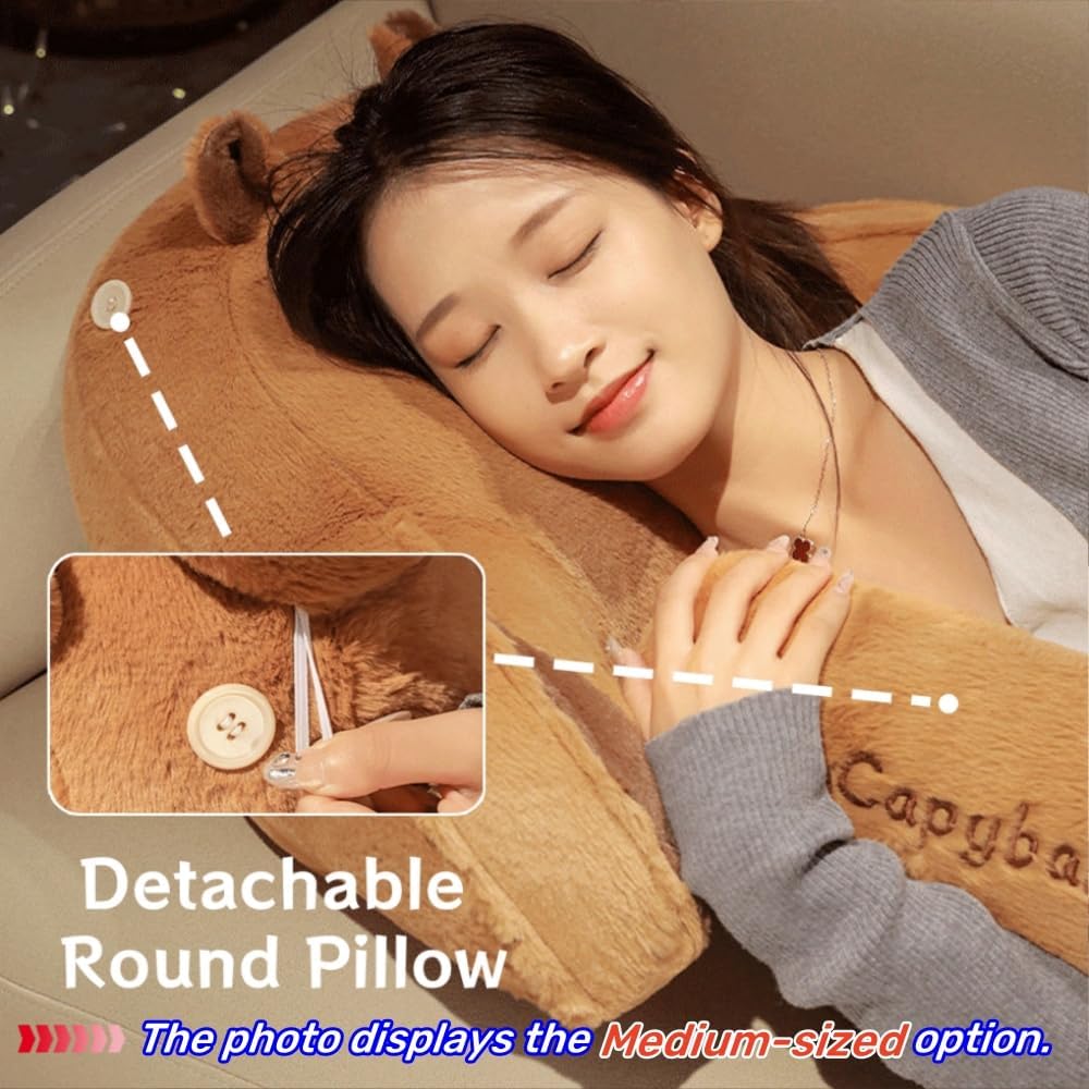 Sexysamba Bed Rest Reading Pillow - Kawaii Soft Lumbar Pillows Rest Cushion with Washable Cover, Bedrest Pillow with Arms for Sitting in Be…