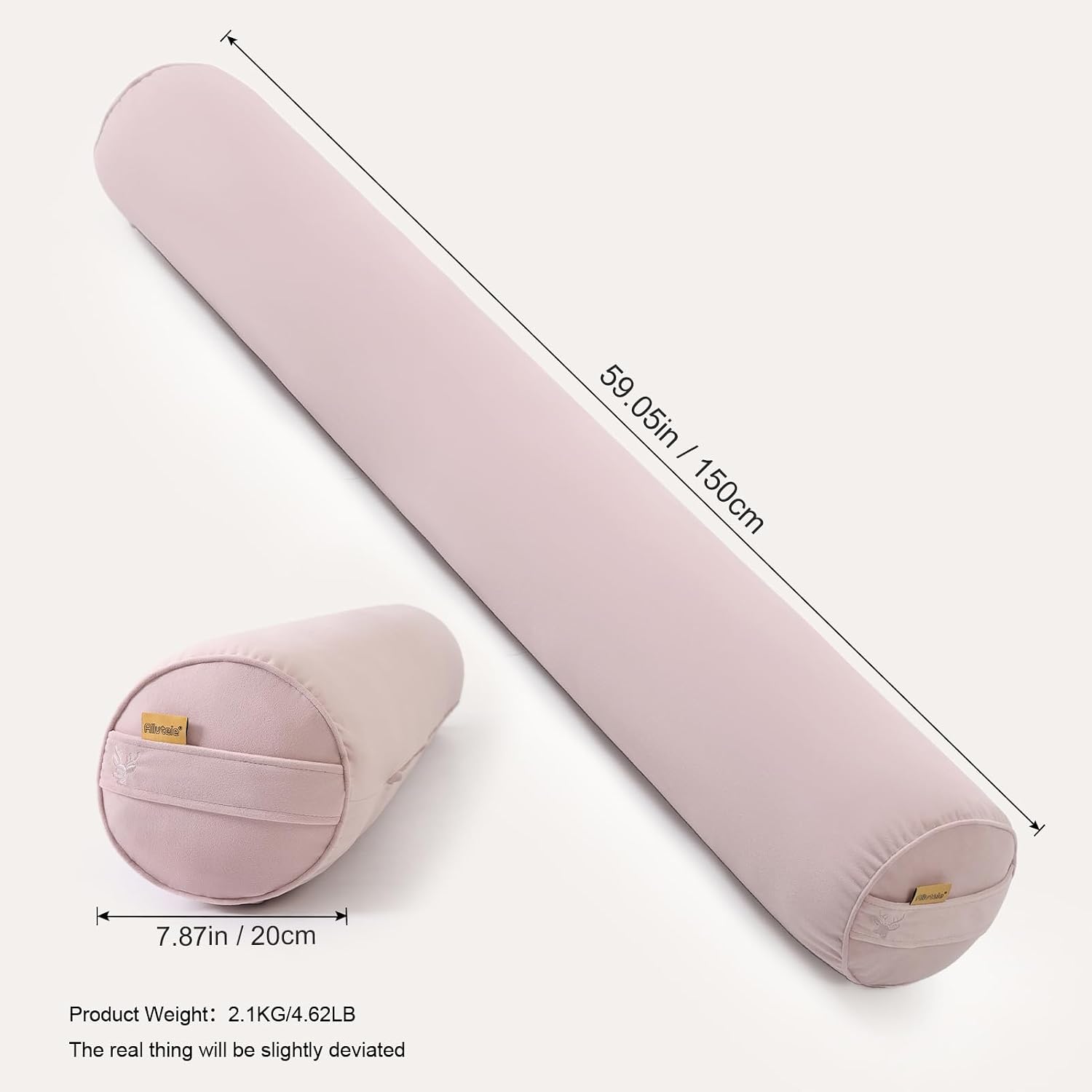Body Pillow for Adults, Long Round Pillow, Big Cylindrical Pillow, Large Full Bolster Pillows for Side Sleepers (Purple, 59"*7.87")