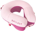 Ballast Pro Beach & Travel Pillow – Inflatable Neck Pillow for Airplanes, Beach & Pool, Compact and Water-Resistant (Flamingo Pink)