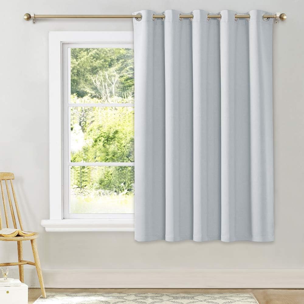 NICETOWN Room Darkening Curtain - Window Treatment Thermal Insulated Grommet Room Darkening Curtain/Drape for Bedroom (Cloud Grey, 1…