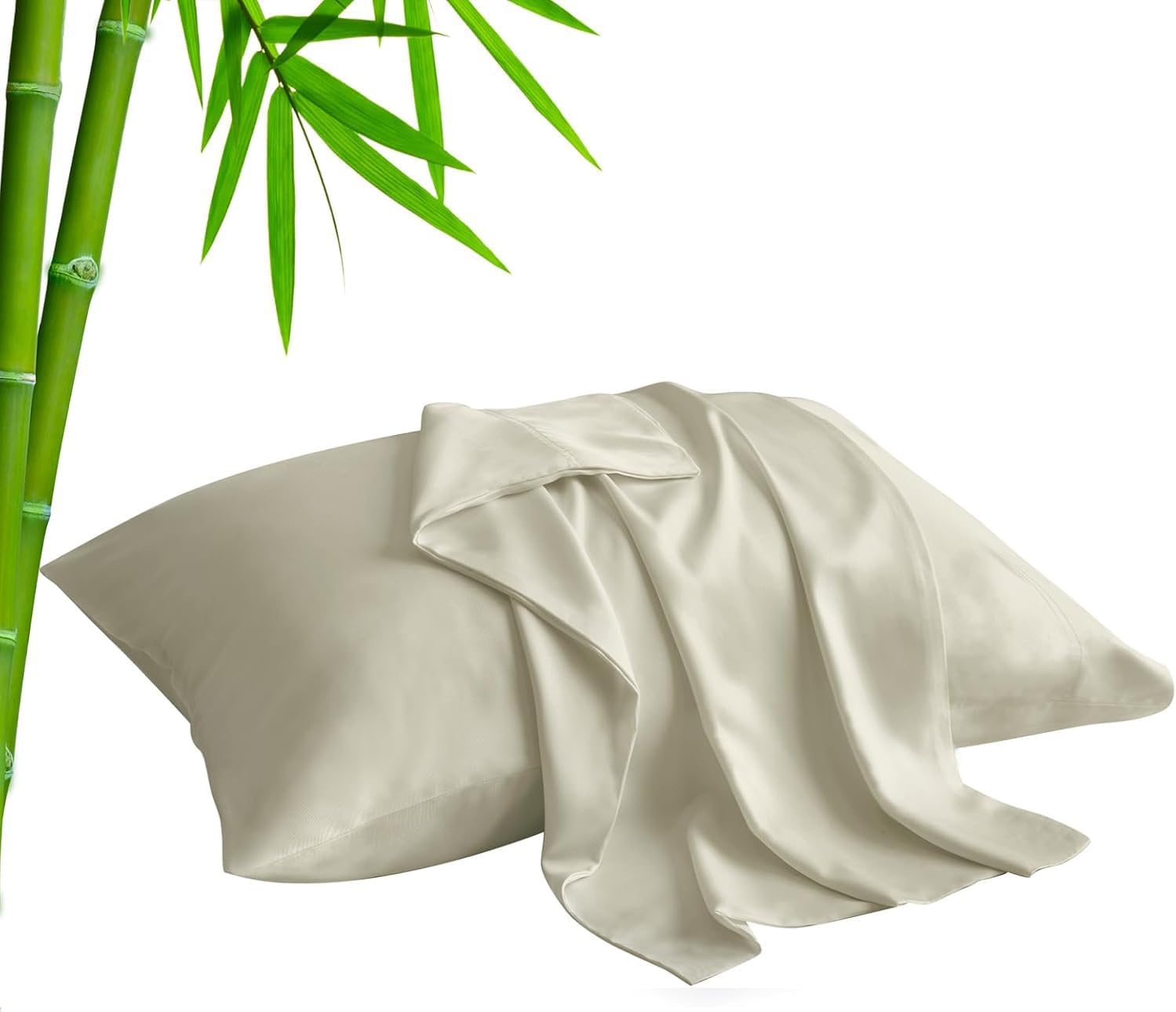 Bedelite King Size Pillow Cases Set of 2, Rayon Derived from Bamboo, Cooling Pillow Cases for Hot Sleepers & Night Sweats, Breathable and S…