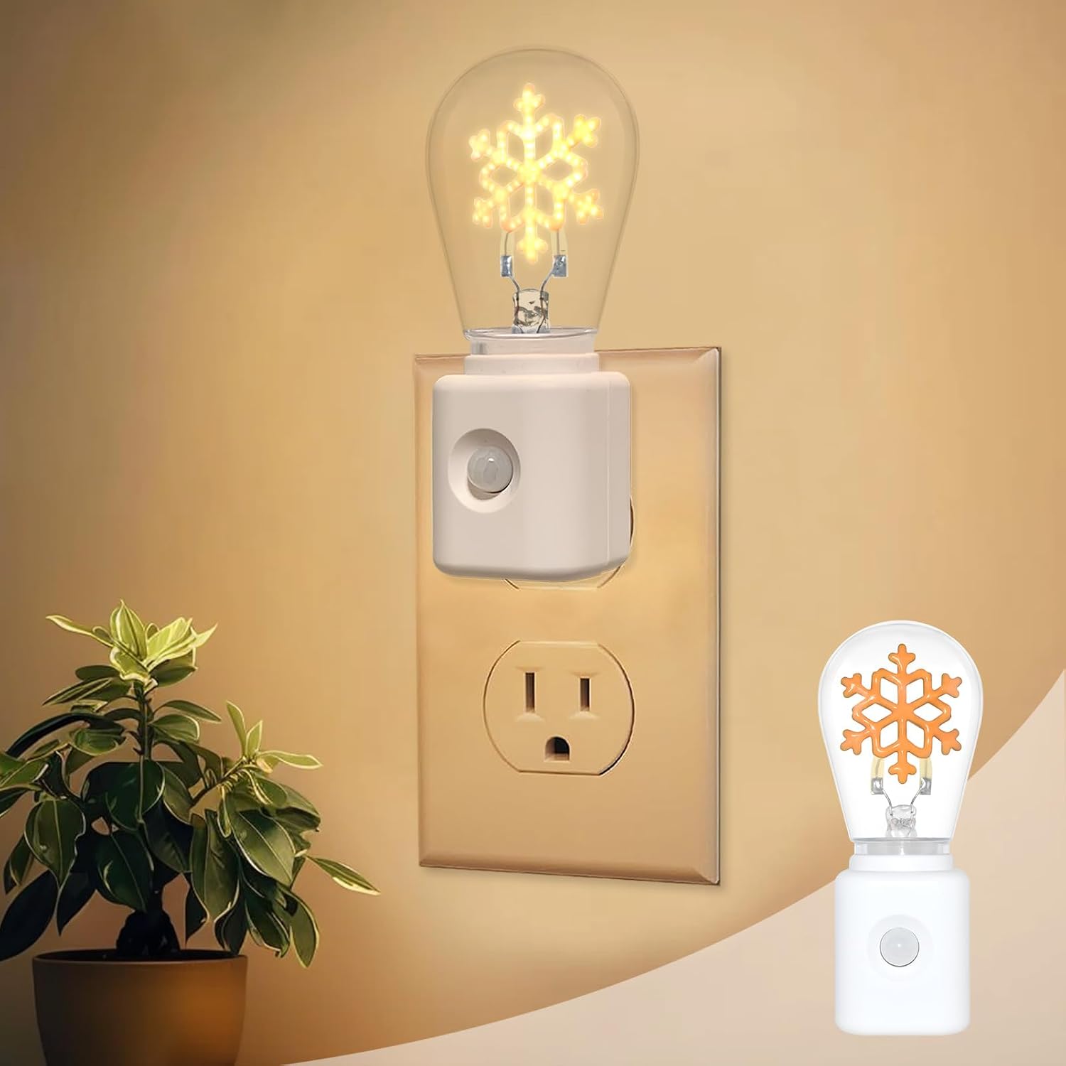 LED Night Light Plug in, Motion Sensor Night Light for Kids, Amber Nightlight, Motion Activated Night Lights for Bathroom, Hallway…