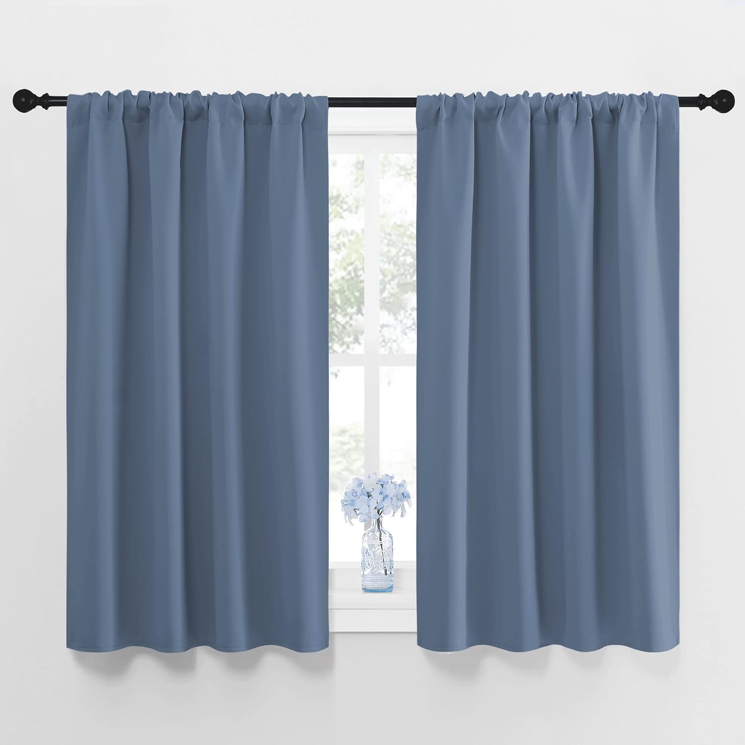 NICETOWN Blackout Curtains for Bedroom, Blackout Curtain Panels, Window Treatment Energy Saving Thermal Insulated Solid Rod Pocket…